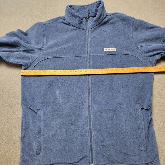 Columbia Fleece Jacket Full Zip Blue Mens Size Extra Large XL - Picture 8 of 9
